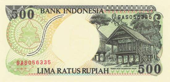 Indonesien 500 Rupiah 1992 p128a